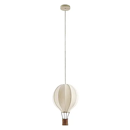 Lindby Pendelleuchte in beige, holz, Hängelampe