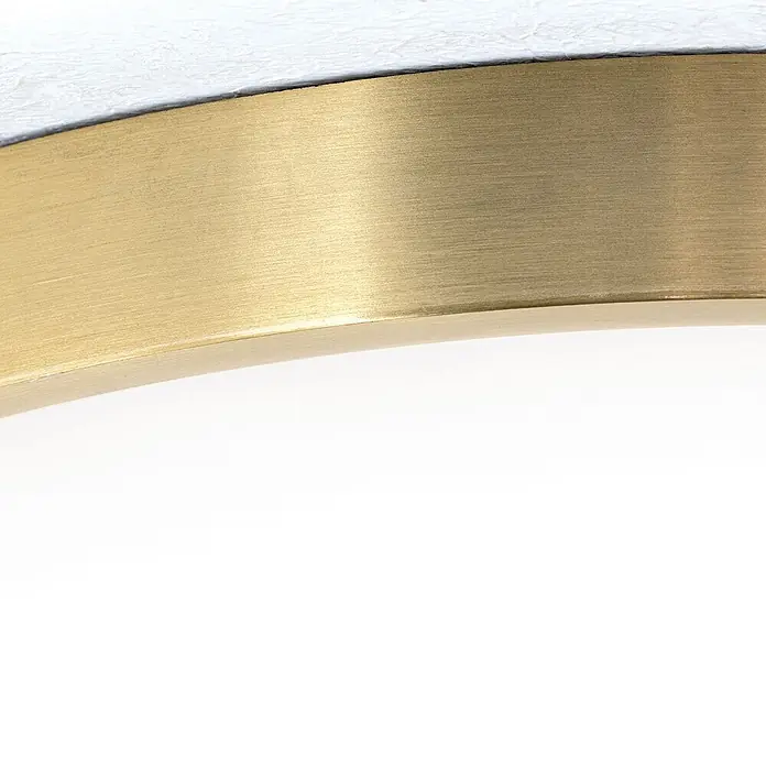 Orion Leuchten LED-Panel rund -  - Gebogener, gebürsteter messingfarbener Metallbesatz.