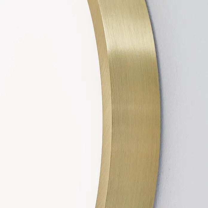 Orion Leuchten LED-Panel rund -  - Kreisrunder Rahmen mit gebürsteter Goldmetalloberfläche.