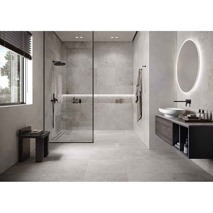 Palazzo Feinsteinzeugfliese Valdi (60 x 60 cm, Light Grey, Matt) | BAUHAUS