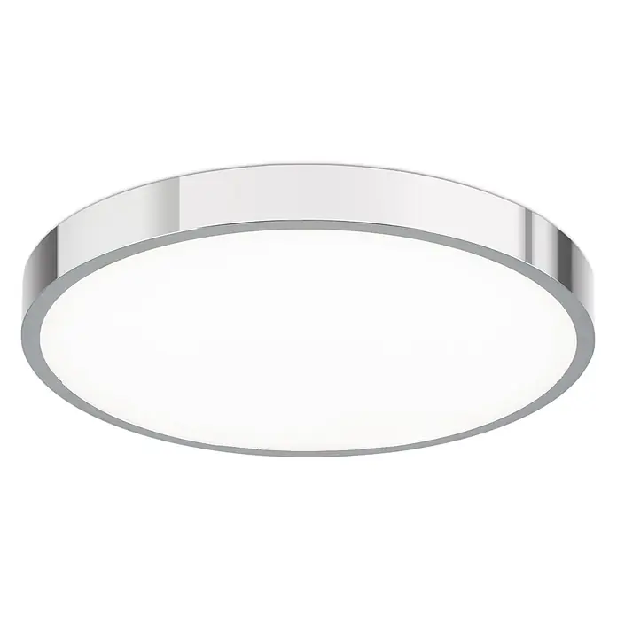 Orion Leuchten LED-Panel rund -  - Runde LED-Deckenleuchte mit Chromrand und weißem Diffusor.
