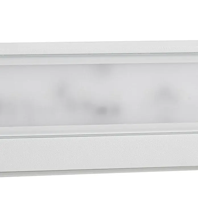 Lucande Außenwandleuchte Lengo - weiß / opal, IP65 - Weiße LED-Lichtleiste mit matter Abdeckung.