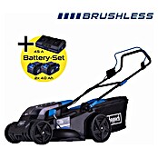 Scheppach IXES 20V Cortacésped de batería BC-MP430-X Set XL2 (20 V, 2 baterías, 4 Ah, Ancho de corte: 430 mm) | BAUHAUS