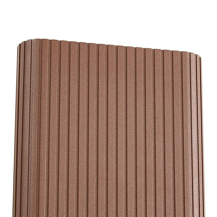 Lucande Außenwandleuchte Raija - braun / rost, IP54 - Braune texturierte geriffelte Platte.