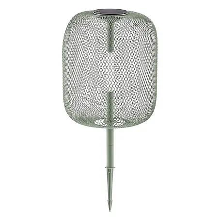 Lucande LED Solar Gartenlampe Erdspieß in grün, dimmbar Erdspießlampe