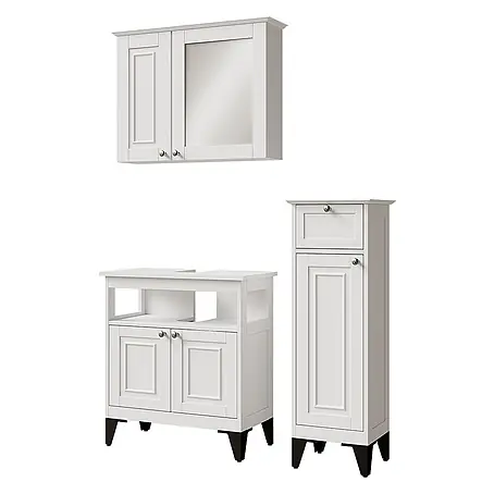 Vicco  Badmöbel-Set Vanity Weiß 3 Teile
