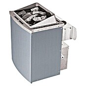 Karibu Systemsauna Sodin (Mit 9 kW Saunaofen mit integrierter Steuerung, Mit Dachkranz und Beleuchtung, 170 x 196 x 198 cm)