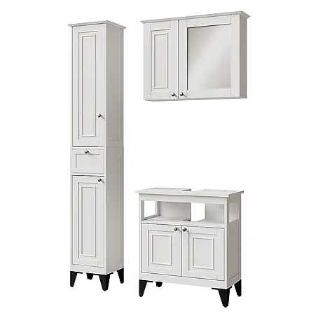 Vicco  Badmöbel-Set Vanity Weiß 3 Teile