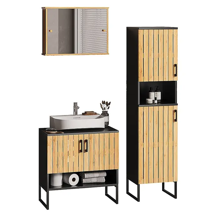 Vicco Badmbel-Set Vayra Bambus 3 Teile online kaufen bei BAUHAUS