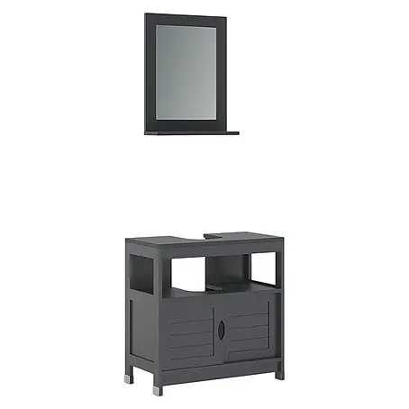 Vicco  Badmöbel-Set Vilda Grau 2 Teile