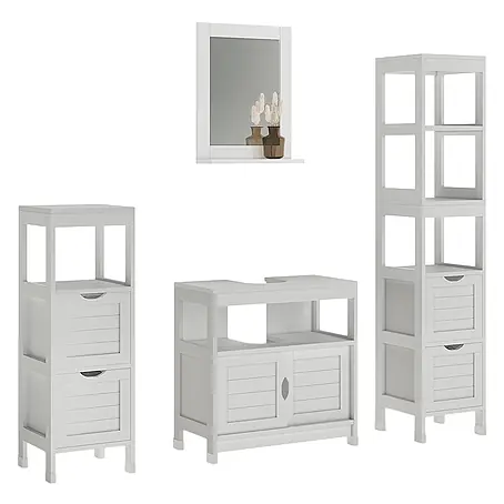Vicco  Badmöbel-Set Vilda Weiß 4 Teile