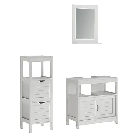 Vicco  Badmöbel-Set Vilda Weiß 3 Teile