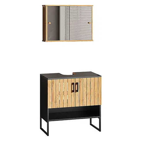 Vicco  Badmöbel-Set Vayra Bambus 2 Teile