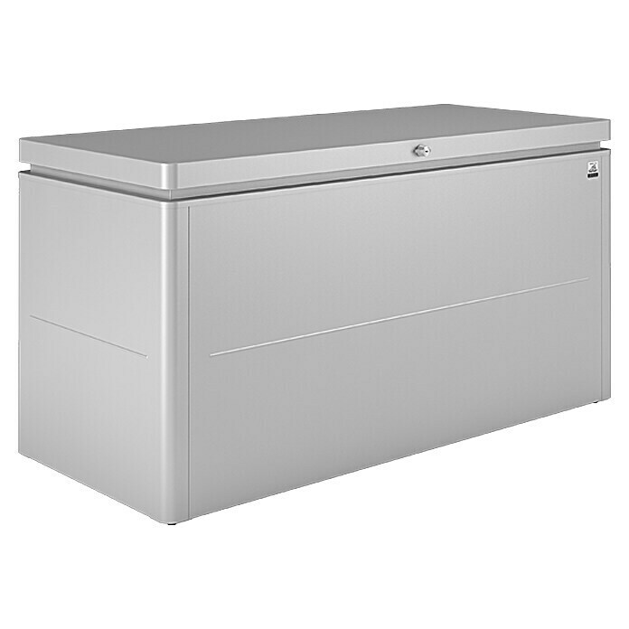 Biohort Garten-Aufbewahrungsbox LoungeBox (Silber Metallic, 160 x 70 x 84 cm, Stahlblech)