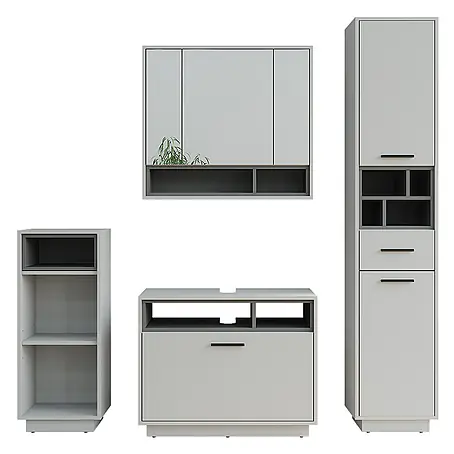 Badmöbel-Set Beatrice 80 cm Grau Art.-Nr. 55794