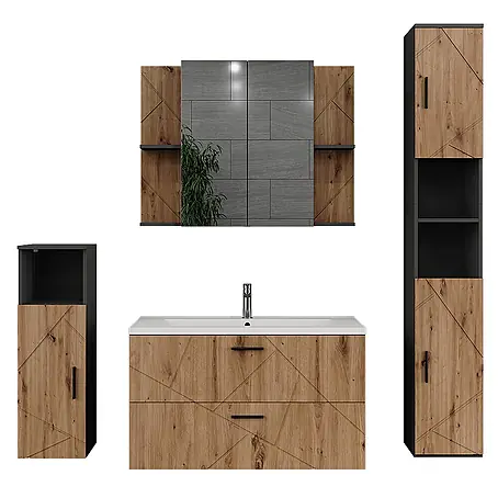 Vicco  Badmöbel-Set Irma Anthrazit 5 Teile