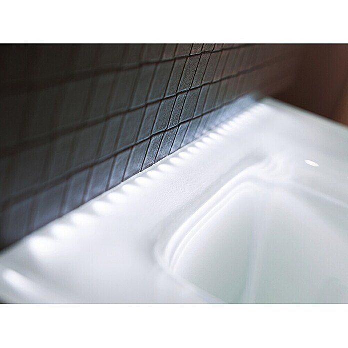 Camargue Stella Mini Wastafelonderkast (22,5 x 44 x 60 cm, Met verlichting, Wit, Hoogglans)