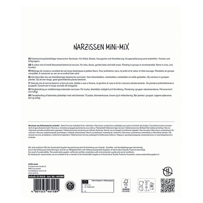Sperli Blumenzwiebeln Narzissen Mini Mix (Narcissus pseudonarcissus, Anzahl Blumenzwiebeln: 22 Stk., Gelb) | BAUHAUS