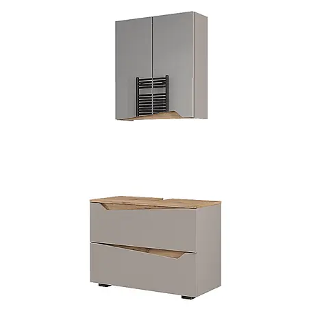Vicco  Badmöbel-Set Marelle Greige 2 Teile