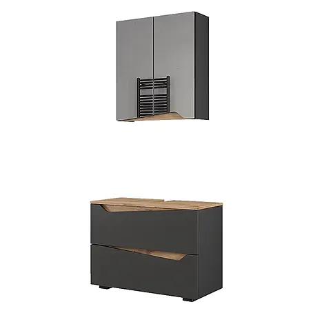 Vicco  Badmöbel-Set Marelle Anthrazit 2 Teile