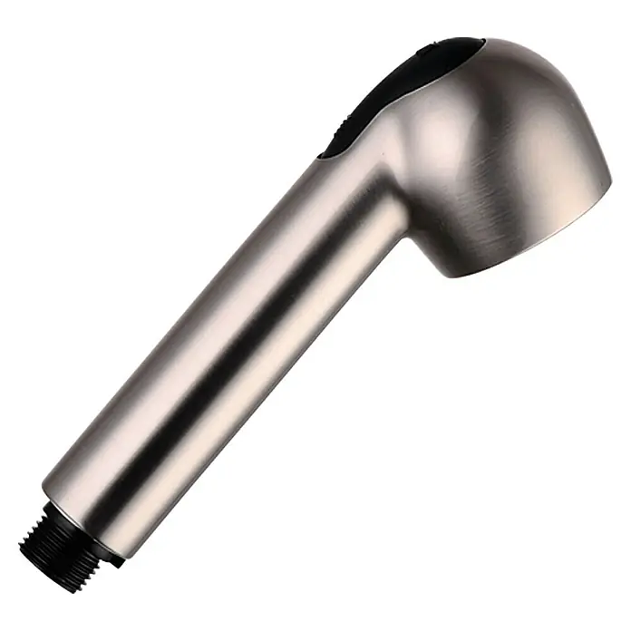 Ersatz-Geschirrbrause - Edelstahl, ½″ - Handbrause aus gebürstetem Nickel mit schwarzem Schalter zur einfachen Bedienung und modernem Design. Ideal für Bad und Küche.