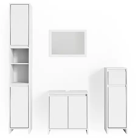 Vicco  Badmöbel-Set Emma Weiß 4 Teile