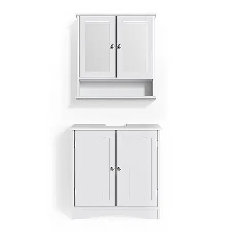 Vicco  Badmöbel-Set Bianco Weiß 2 Teile