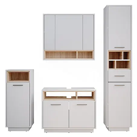 Vicco  Badmöbel-Set Beatrice Weiß 4 Teile