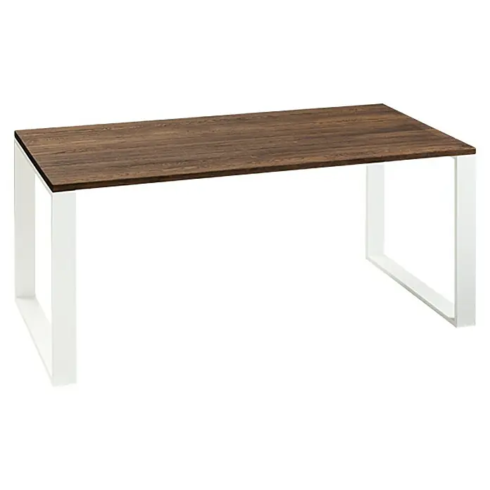 Noblewood Pur Iternal Tischbein - 550 x 60 x 402 mm, Weiß, 2 Stk. - Moderner Esstisch mit brauner Tischplatte und weißem Gestell. Perfekt für Esszimmer oder Büro, ein stilvolles Möbelstück.