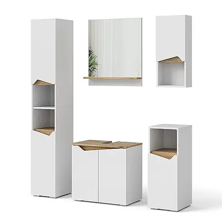 Vicco  Badmöbel-Set Marelle Weiß 5 Teile