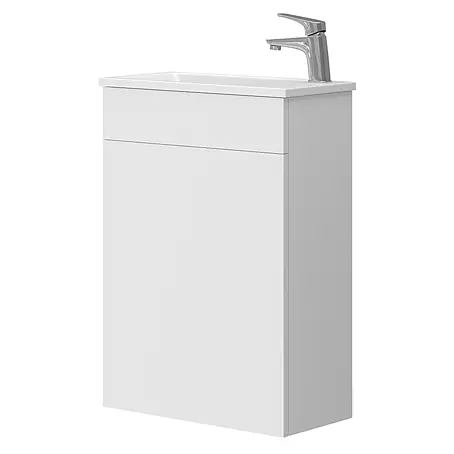 Vicco  Badmöbel-Set Amadeo Weiß 2 Teile, mit Waschbecken
