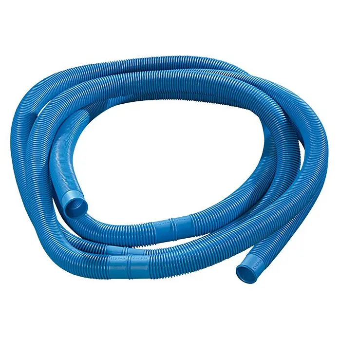 myPool Stahlwand-Pool Splash - Ø x H: 360 x 110 cm, Grau/Grau, 10.000 l - Blauer Schwimmbadschlauch, gerippt und zu einer Spule geformt, für die Reinigung und Wartung Ihres Pools.