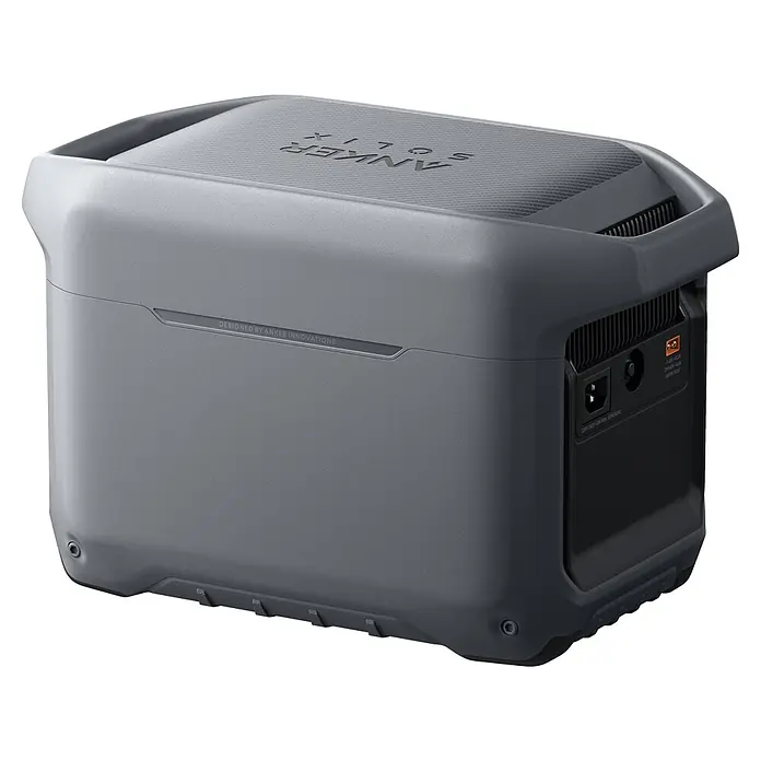 Anker Solix Powerstation SOLIX C1000 GEN2 - 1.024 Wh - Graue Anker Solix portable Powerstation mit texturiertem Gehäuse und verschiedenen Anschlüssen.