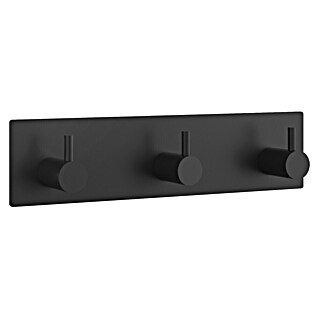 Nortiq Living Kapstok House Rio (Zwart, Roestvrij staal, Breedte: 18 cm, Aantal haken: 3 st.)