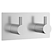 Nortiq Living Kapstok House Rio (Geborsteld chroom, Roestvrij staal, Breedte: 9 cm, Aantal haken: 2 st.) | BAUHAUS