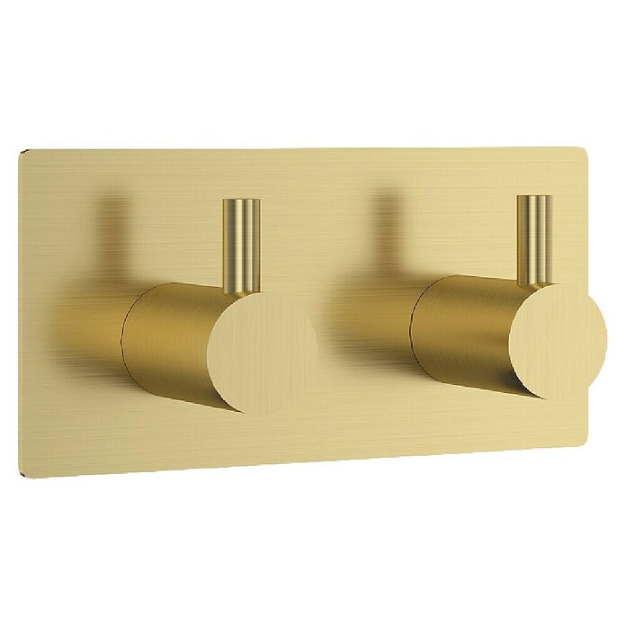 Nortiq Living Kapstok House Rio (Messing, Roestvrij staal, Breedte: 9 cm, Aantal haken: 2 st.) | BAUHAUS