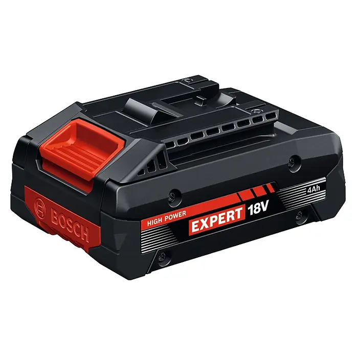 Bosch Professional AMPShare 18V Akku EXBA 18V-40 - 18 V, 4 Ah, 1 Akku - Schwarzer und roter Bosch 18V 4Ah HIGH POWER EXPERT Akku für Elektrowerkzeuge.