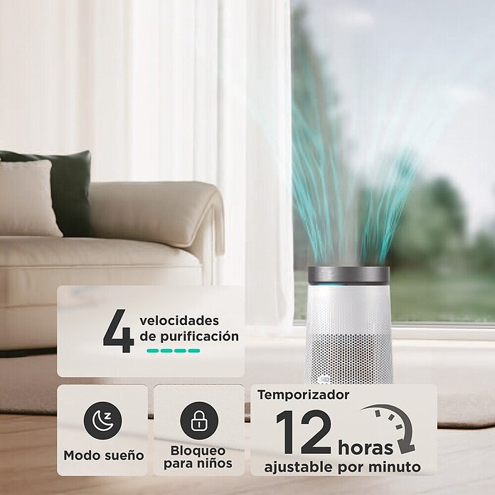 Purificador de aire Dreo Macro AP606 (18 W, 22,9 x 22,9 x 36,1 cm, 18 m²) | BAUHAUS