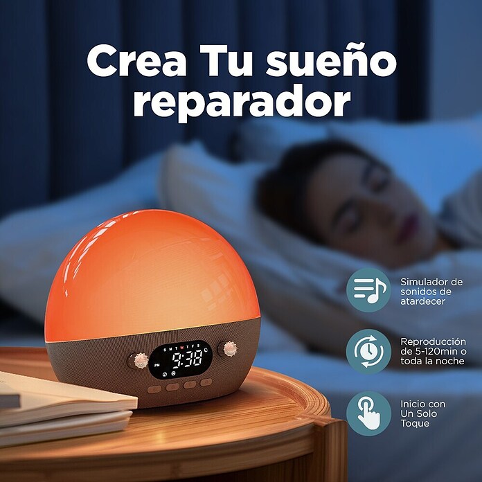 Muvit Reloj despertador WIFI BT (10,7 x 20 x 16,9 cm, Control por voz) | BAUHAUS