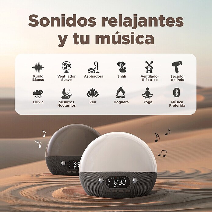 Muvit Reloj despertador WIFI BT (10,7 x 20 x 16,9 cm, Control por voz) | BAUHAUS