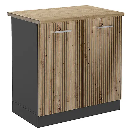 Vicco  Schrankküche R-Line Artisan-Eiche, AP Eiche