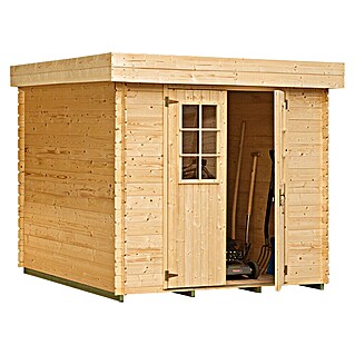 Kiehnholz Vrtna hiška Mikka (Zunanje dimenzije vključno s strešnim previsom (Š x G): 203 x 225 cm, Les, Ravna streha)