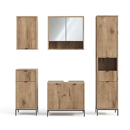 Vicco  Badmöbel-Set Eliza Viking Oak 5 Teile