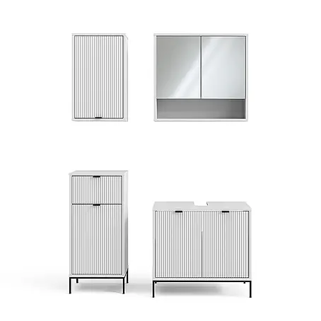 Vicco  Badmöbel-Set Eliza Weiß 4 Teile