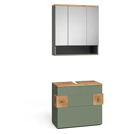 Vicco  Badmöbel-Set Eden Grün 2 Teile