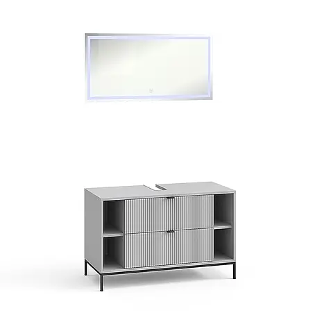 Vicco  Badmöbel-Set Eliza Grau 2 Teile