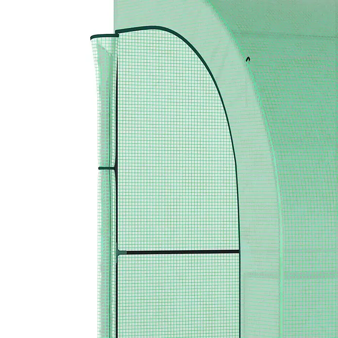 Outsunny Gewächshaus - 300 x 150 cm, Material Seitenwand: Kunststoff, 0,3 mm, Grün - Grünes Gitterfolien-Gewächshaus-Seitenpaneel mit gebogenem Bogen und vertikaler Stütze.