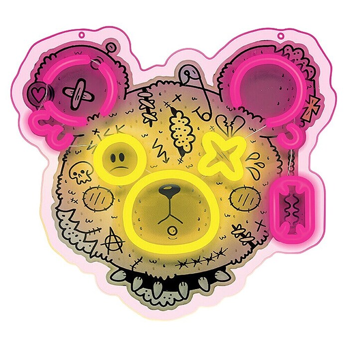 Lámpara LED decorativa Neon Punk Teddy Bear (Blanco, Oso) | BAUHAUS
