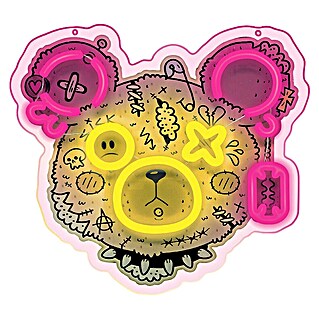 Lámpara LED decorativa Neon Punk Teddy Bear (Blanco, Oso)