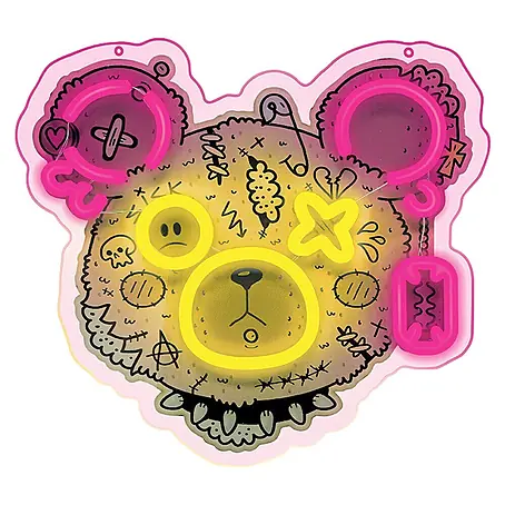 Lámpara LED decorativa Neon Punk Teddy Bear
